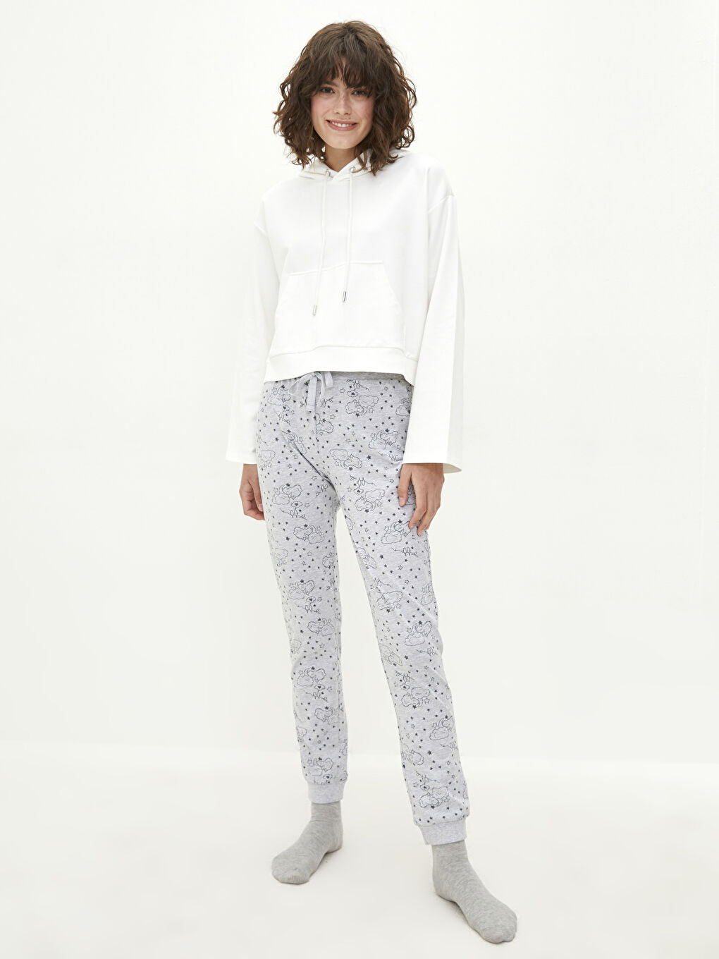 Elasticated Waist Printed Women's Pyjama Bottoms -S22298Z8-CT3