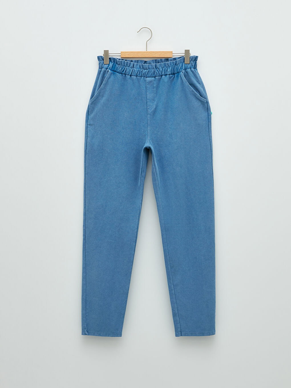 Girls' Basic Trousers with Elastic Waist