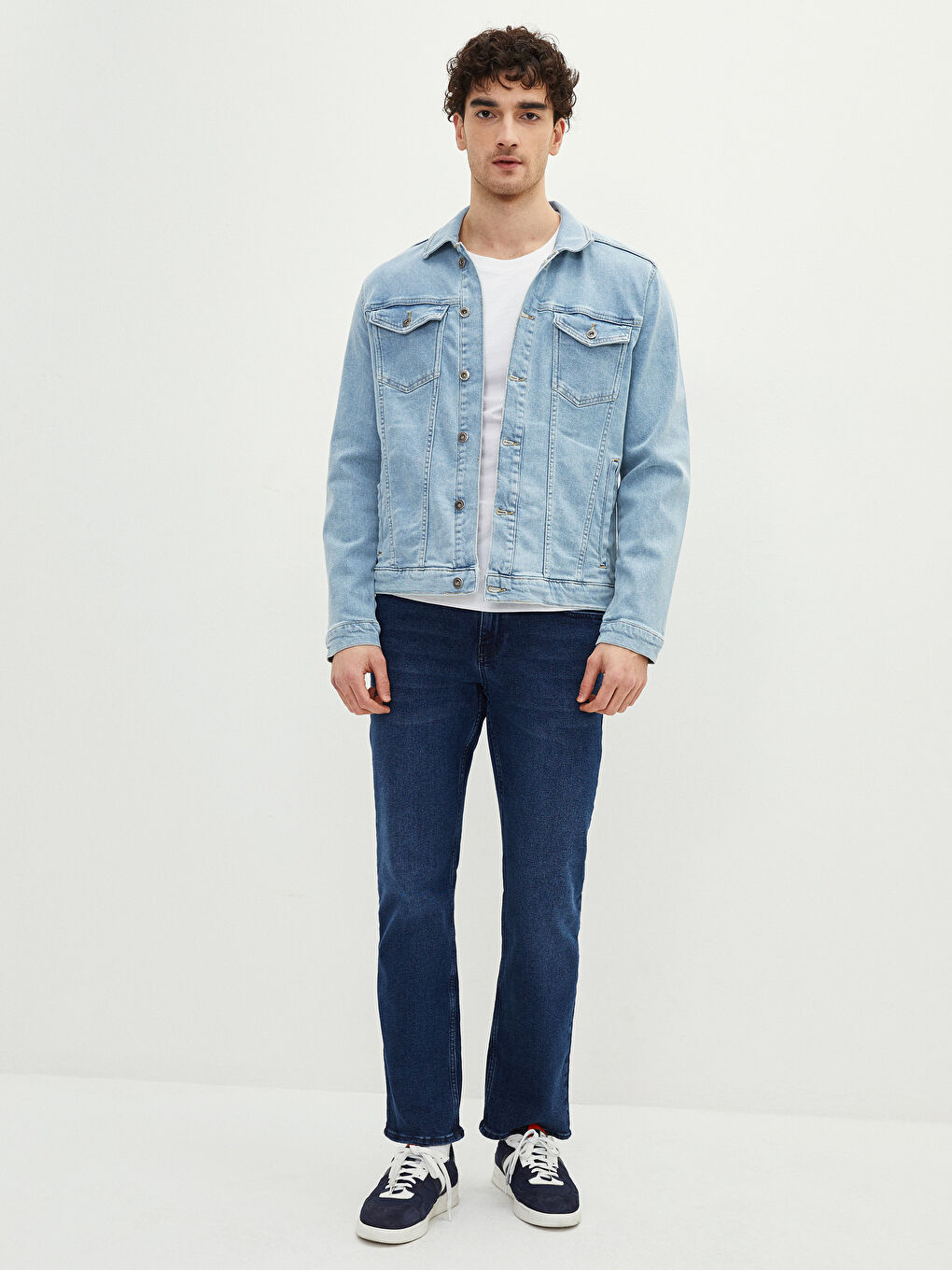 İndigo Slim Fit Erkek Jean Ceket-2