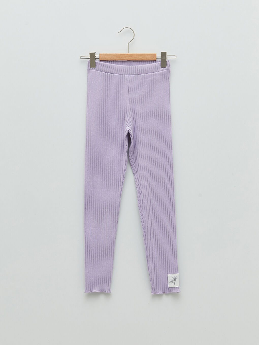 Leggings longs basiques pour fille avec taille élastique