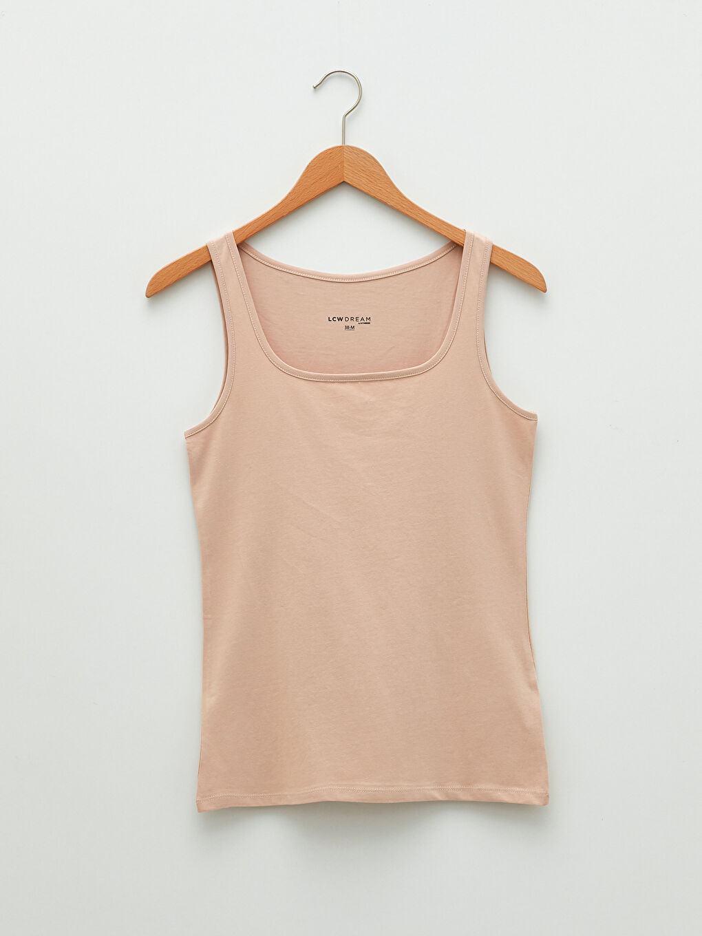 U Neck Plain Cotton Women's Singlet -S22347Z8-D0P