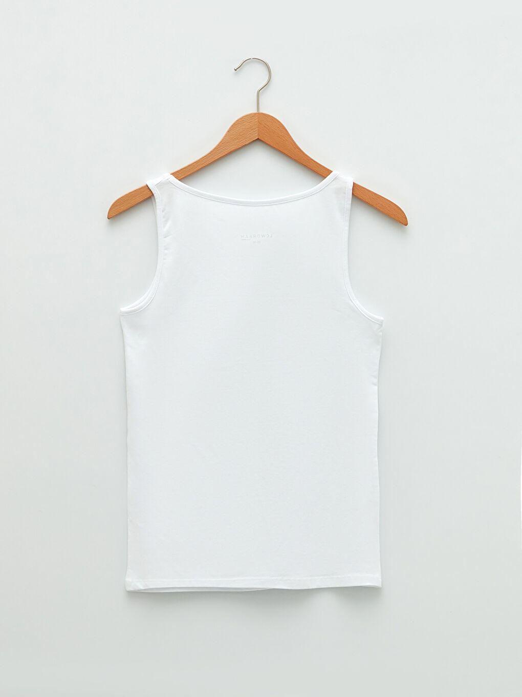 Beyaz U Yaka Düz Pamuklu Kadın Atlet-6