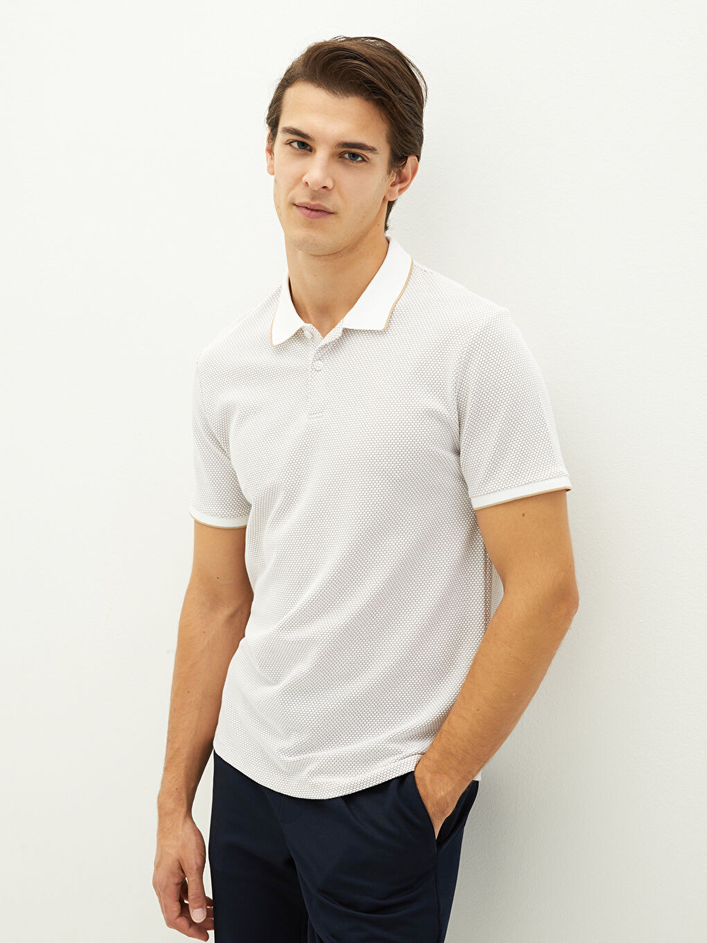 LCW Vision Polo Neck Short Sleeve Men's T-Shirt -S22348Z8-MNG