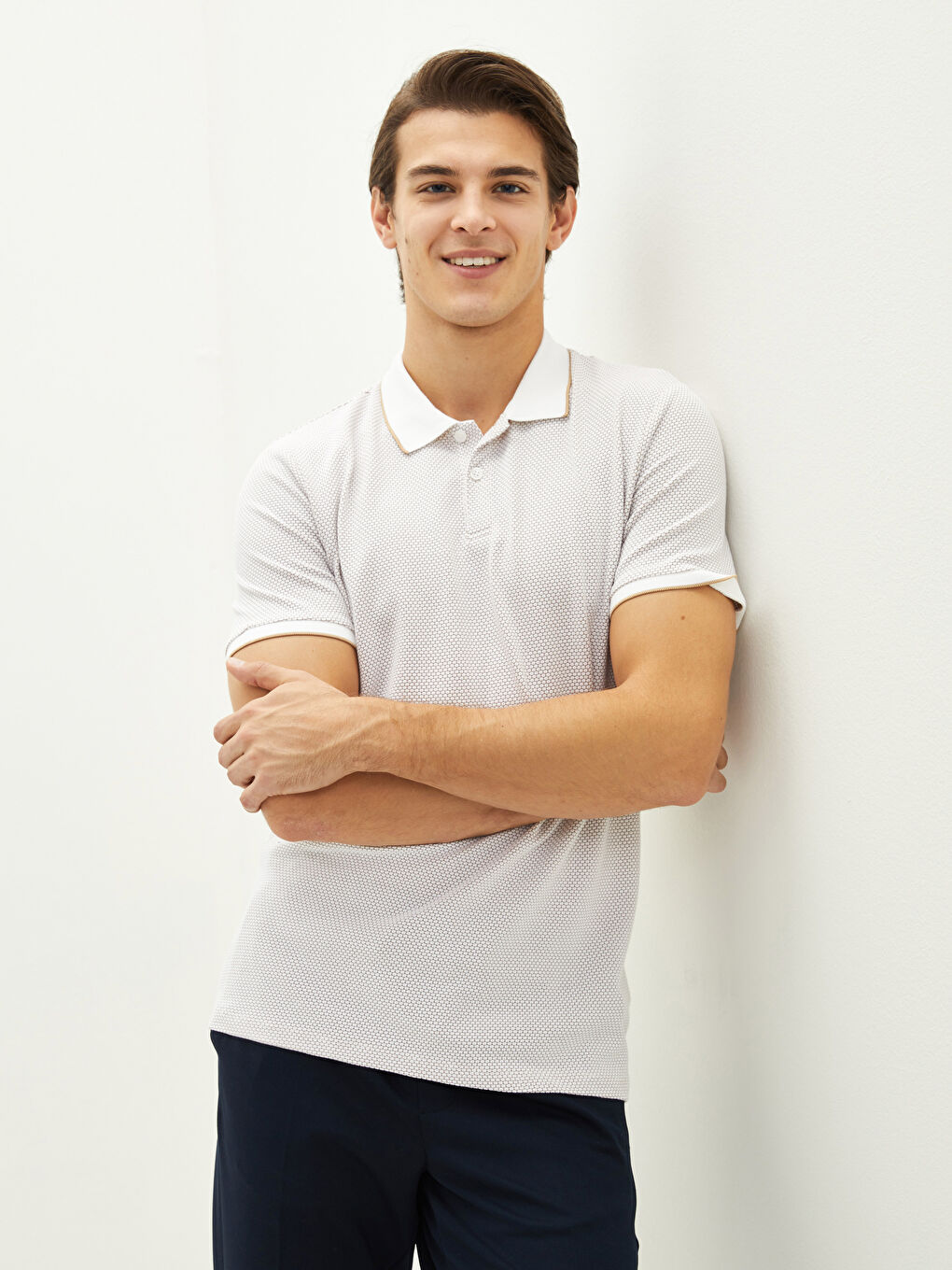 LCW Vision Polo Neck Short Sleeve Men's T-Shirt -S22348Z8-MNG