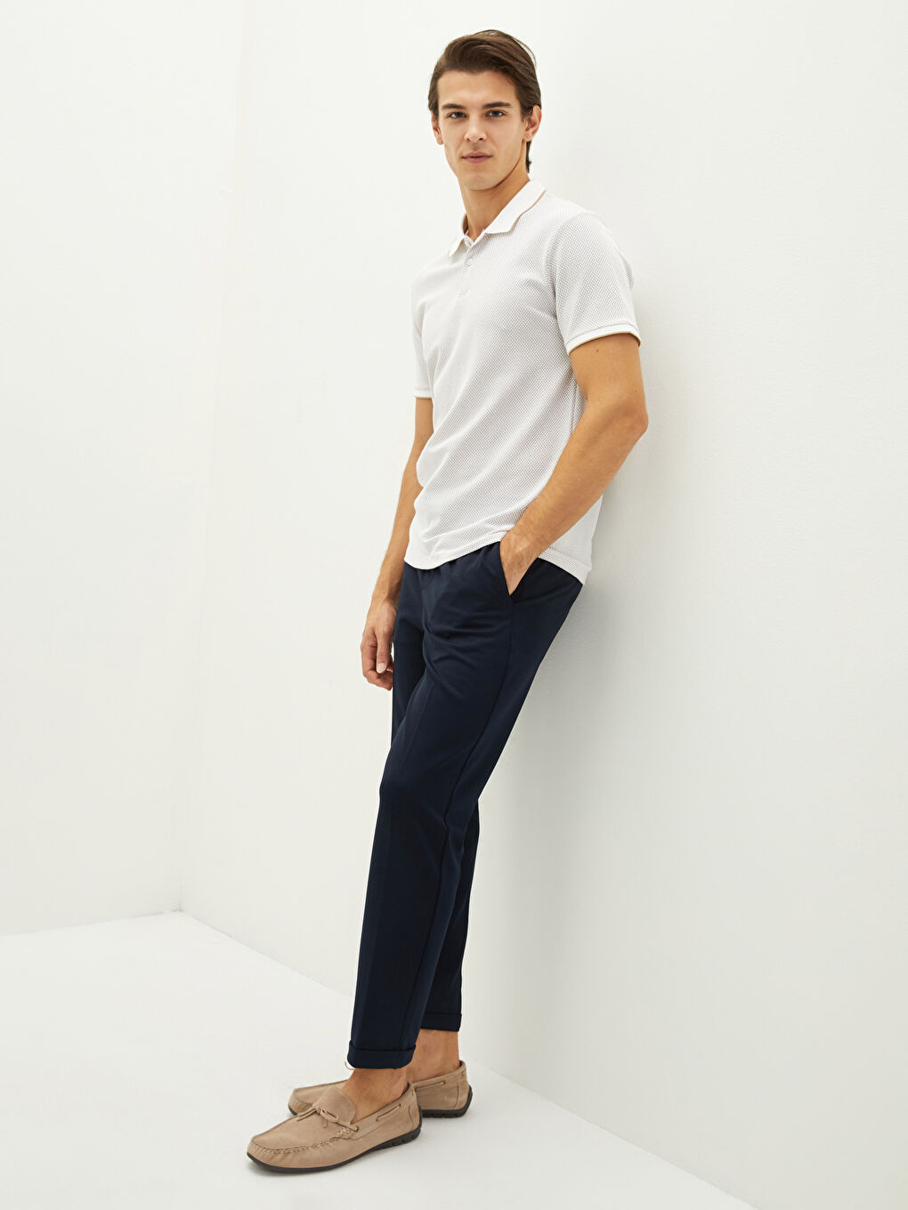 LCW Vision Polo Neck Short Sleeve Men's T-Shirt -S22348Z8-MNG