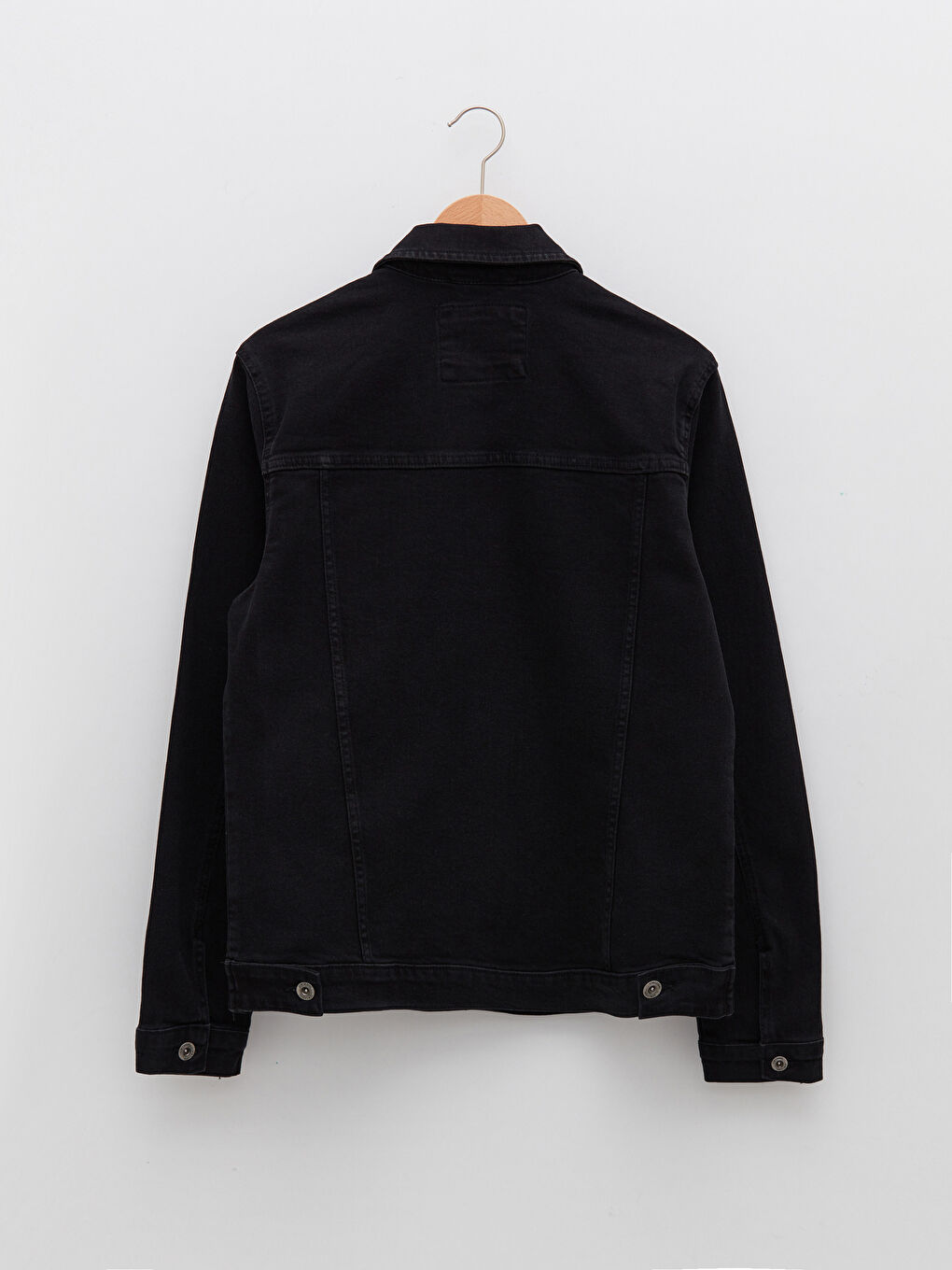 Siyah Slim Fit Gömlek Yaka İnce Erkek Mont-6