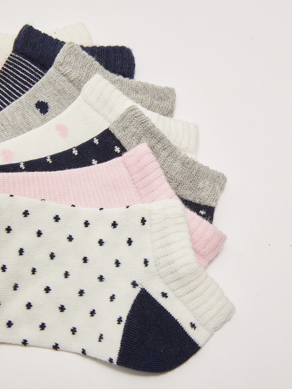 Patterned Girls' Trainer Socks 7 Pack-2