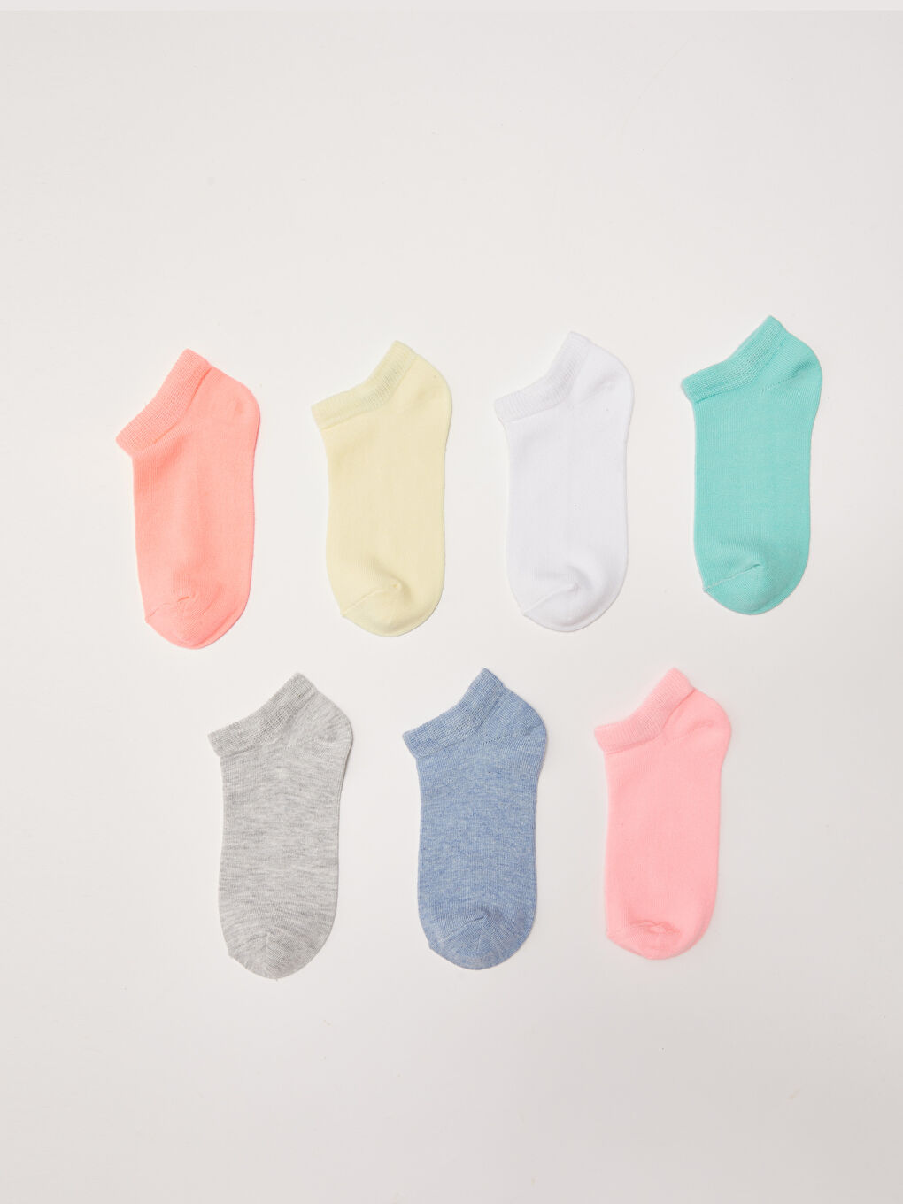 جوارب رياضية بنات سادة - ٧ عبوات-1