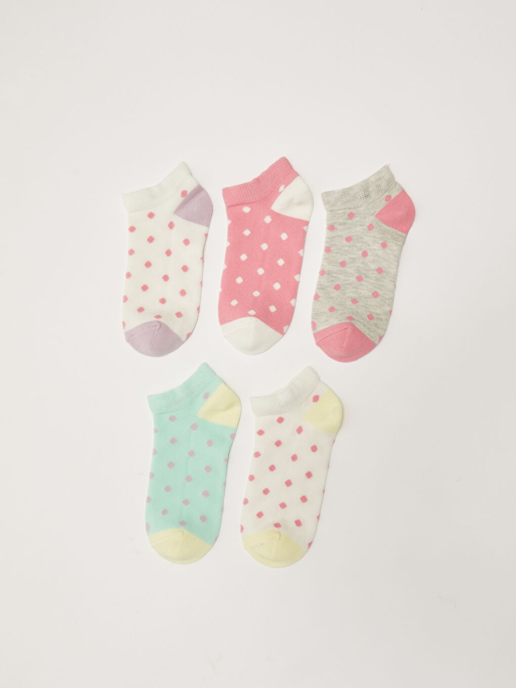 Къси Чорапи на Точки за Момичета 5 броя-1