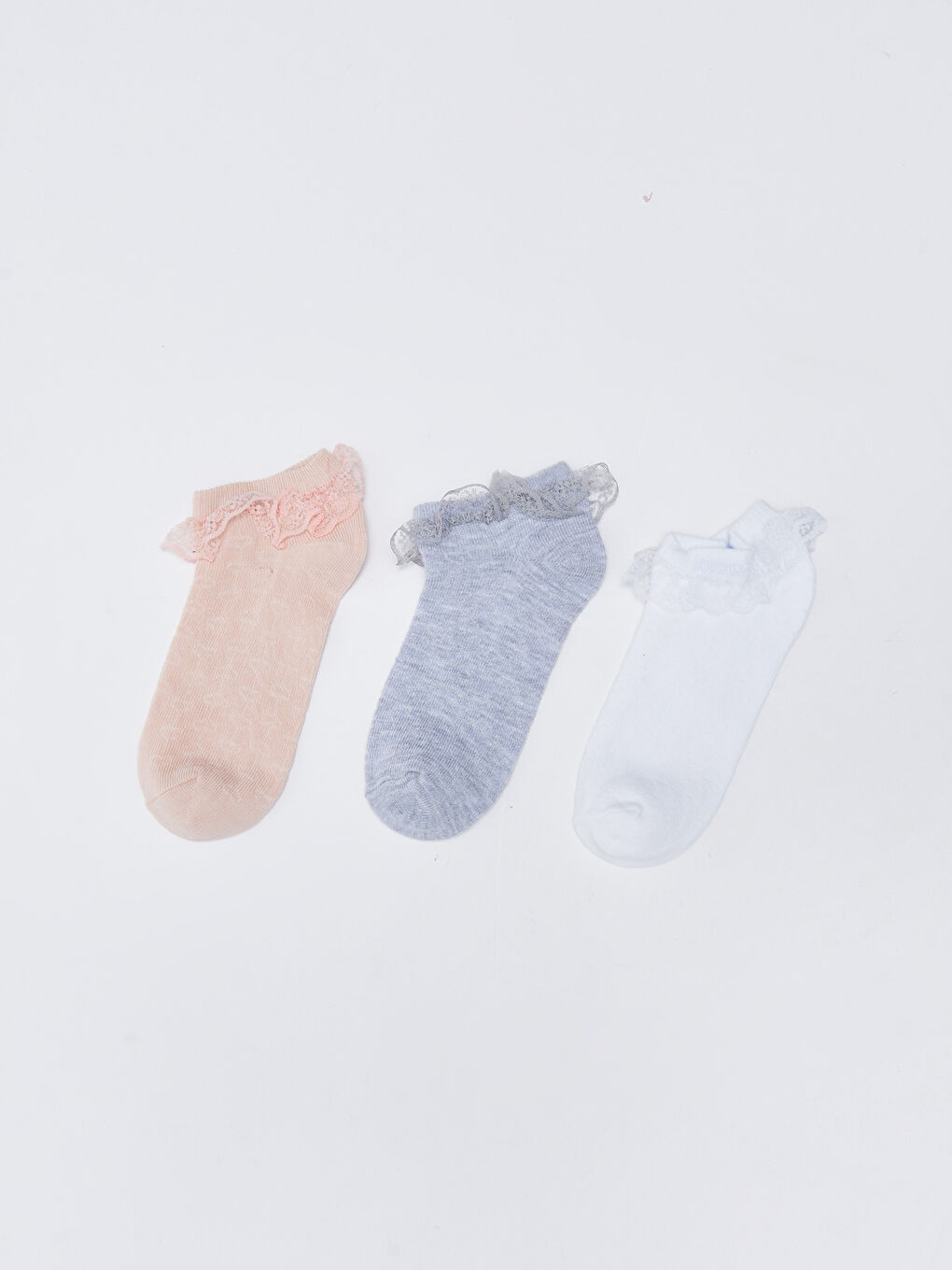LCW Kids Self-Patterned Girl's Ballet Socks 3 Pieces -S22382Z4-JM1