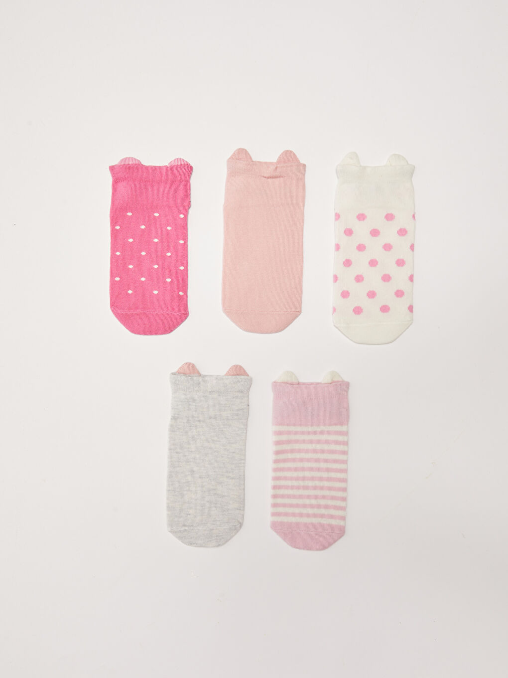 LCW Kids جوارب رياضية للبنات منقوشة - عبوة ٥ قطع -S22386Z4-FJ0