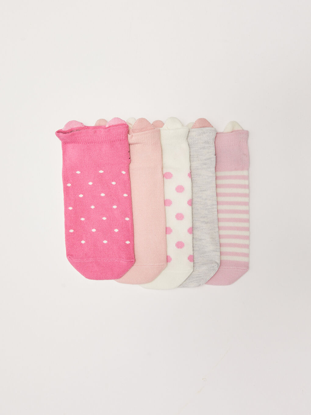 LCW Kids جوارب رياضية للبنات منقوشة - عبوة ٥ قطع -S22386Z4-FJ0