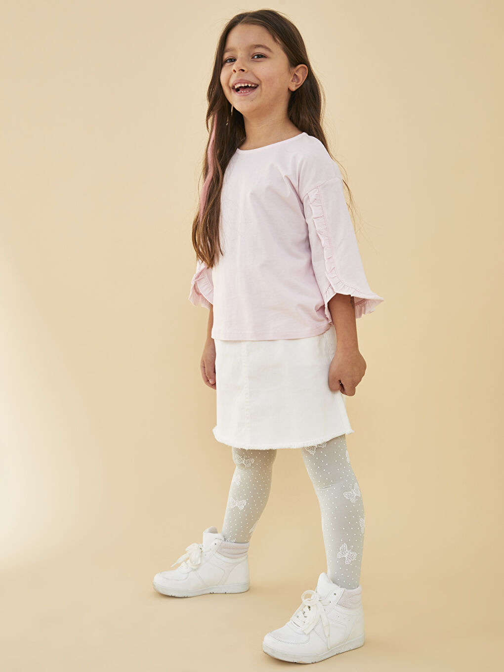 LCW Kids Gemusterte Strumpfhosen für Mädchen -S22390Z4-G8G