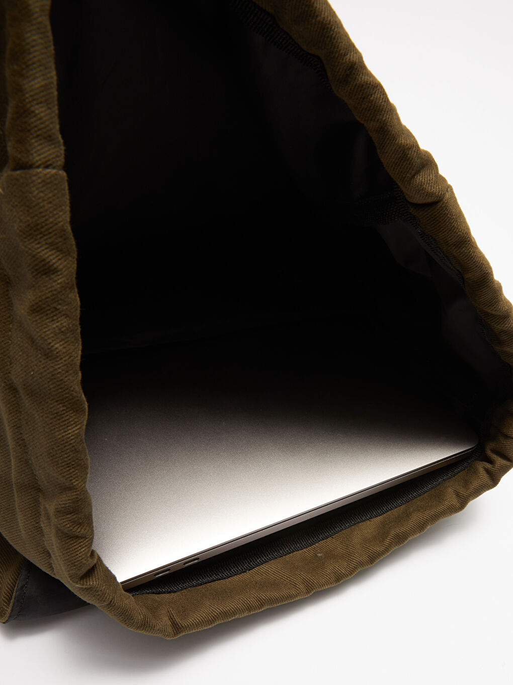 Haki Kanvas Klips Tokalı Erkek Sırt Çantası-5