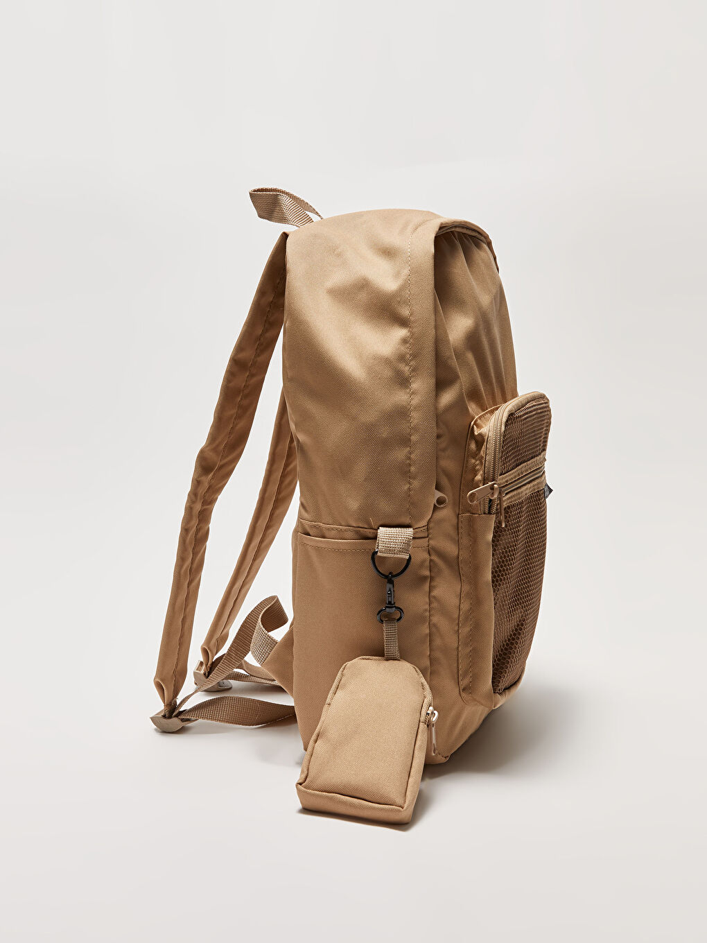 Bej File Detaylı Erkek Sırt Çantası-4