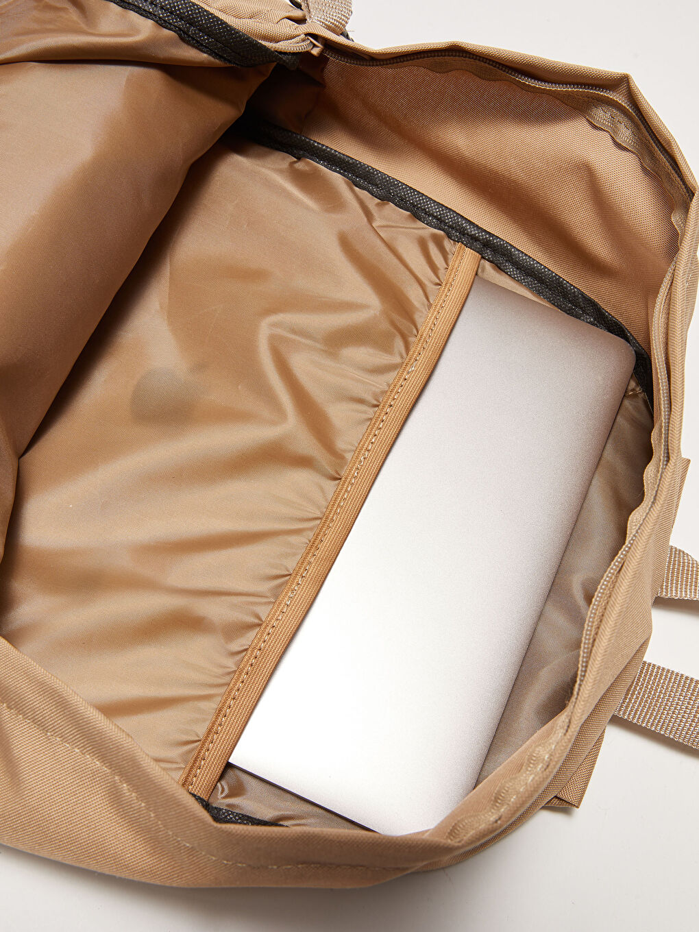 Bej File Detaylı Erkek Sırt Çantası-6