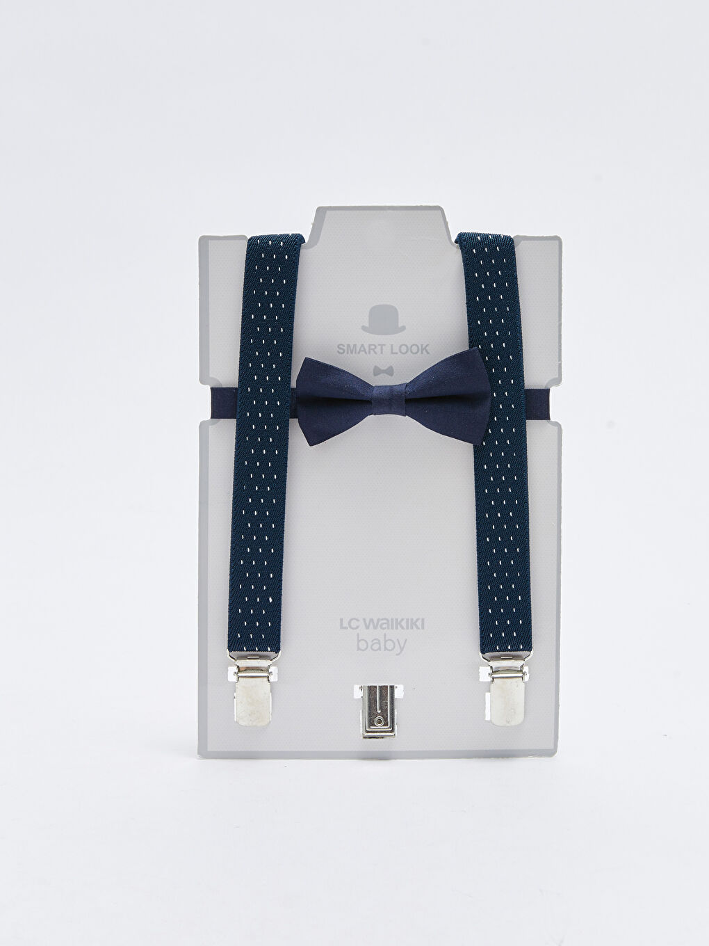 Lacivert Erkek Bebek Papyon ve Pantolon Askısı