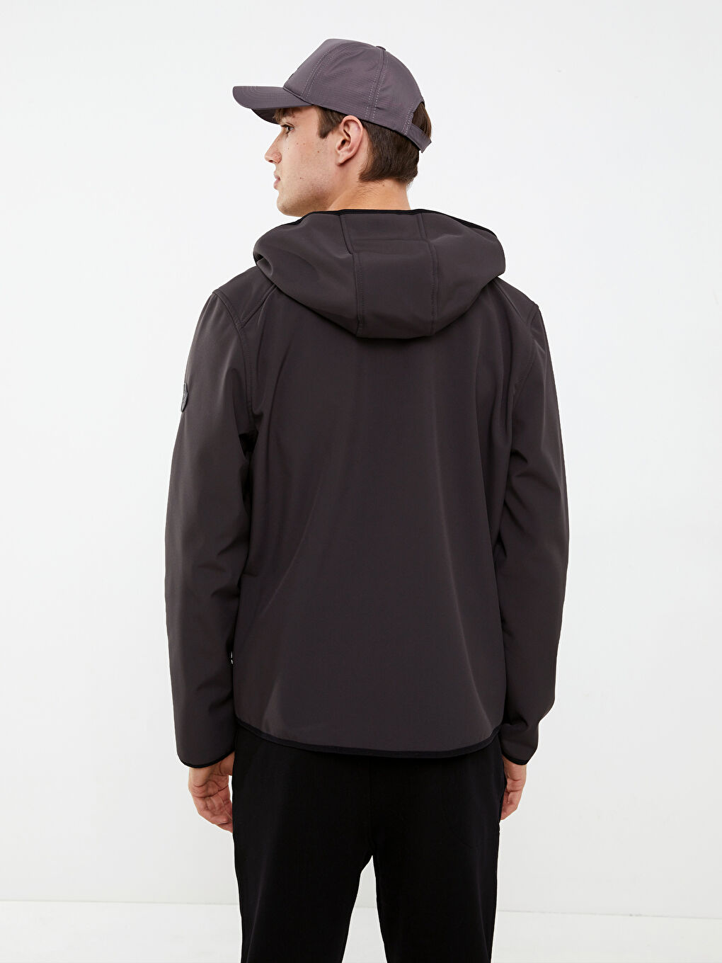 LCW OUTDOOR Gri Standart Kalıp Kapüşonlu Erkek Mont - 3