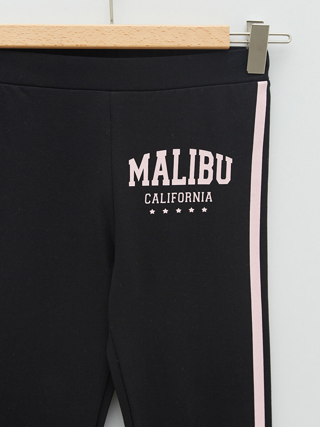 Siyah Beli Lastikli Baskılı Kız Çocuk Uzun Tayt-2