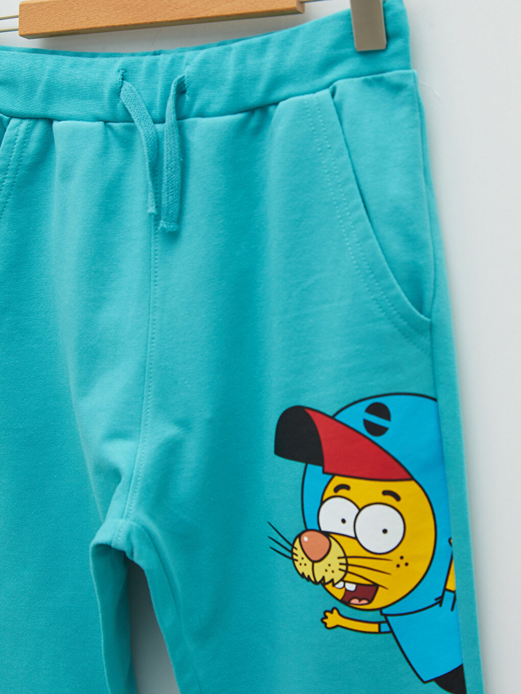 Turkuaz Beli Lastikli Kral Şakir Baskılı Erkek Çocuk Jogger Eşofman Altı-2