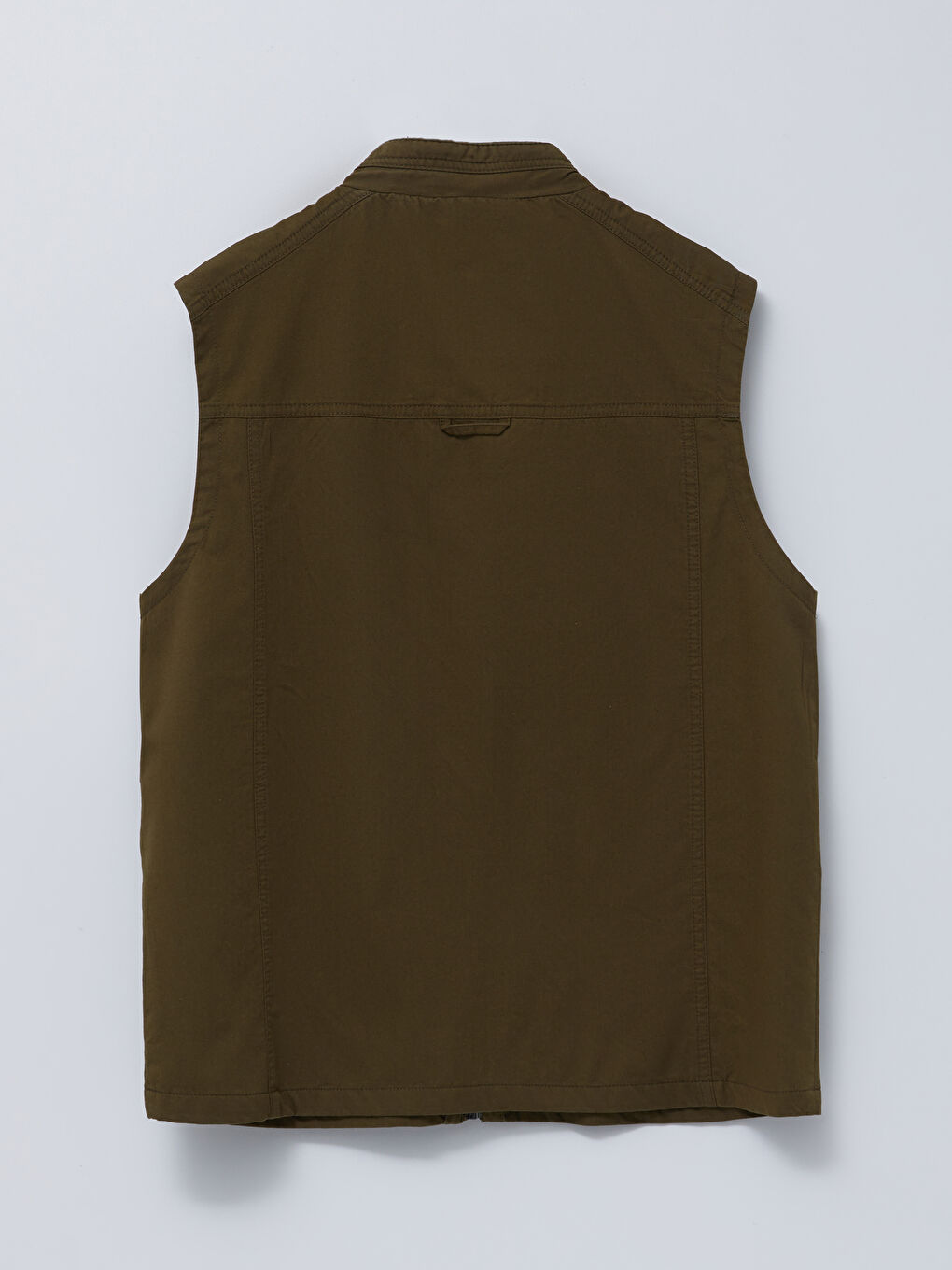 Haki Standart Kalıp Dik Yaka Erkek Avcı Yeleği-7