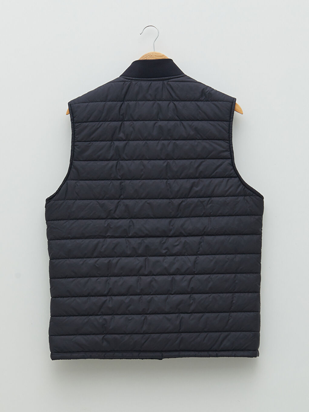 Lacivert Standart Kalıp Dik Yaka Erkek Yelek-6