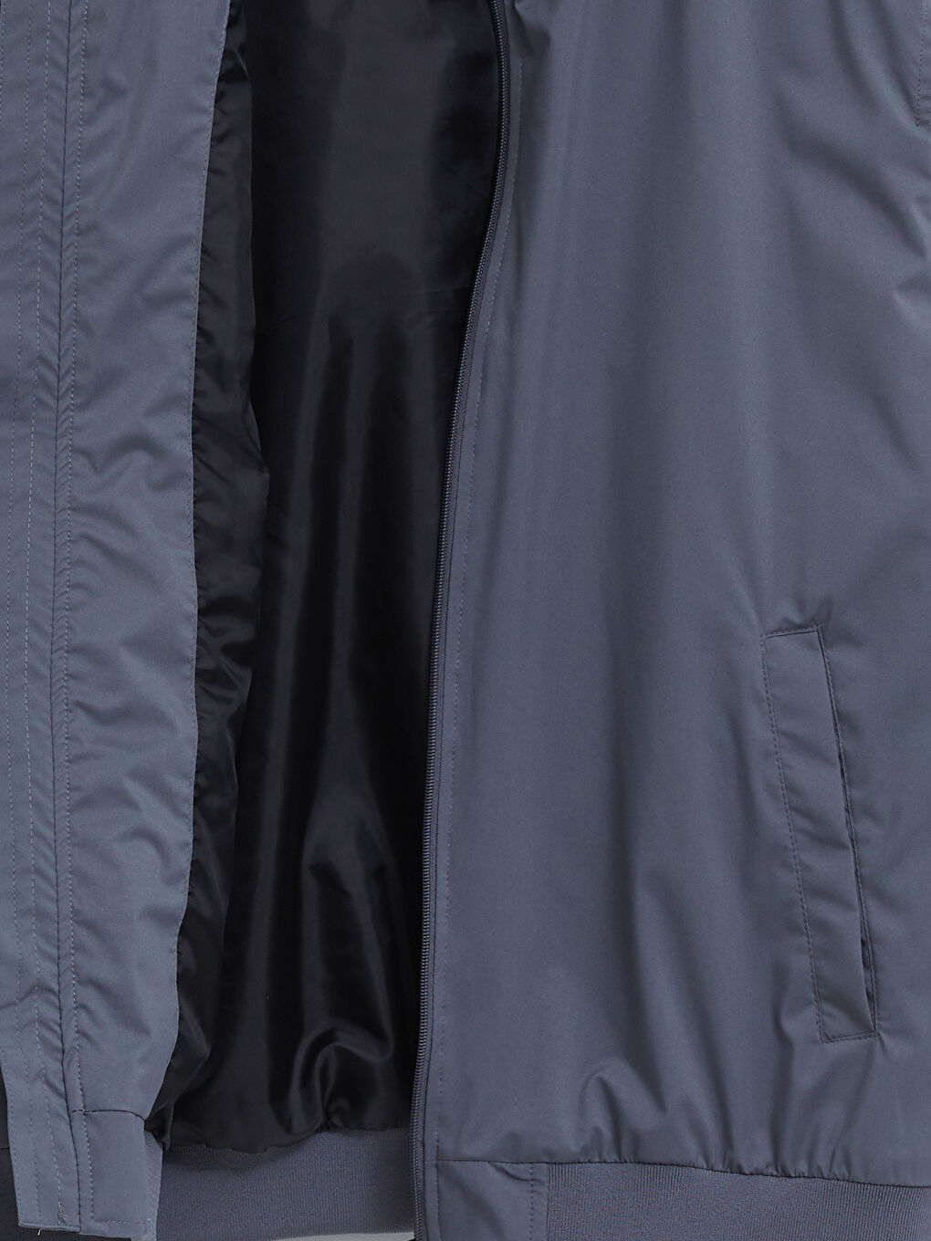 Antrasit Standart Kalıp Dik Yaka Erkek Mont-8