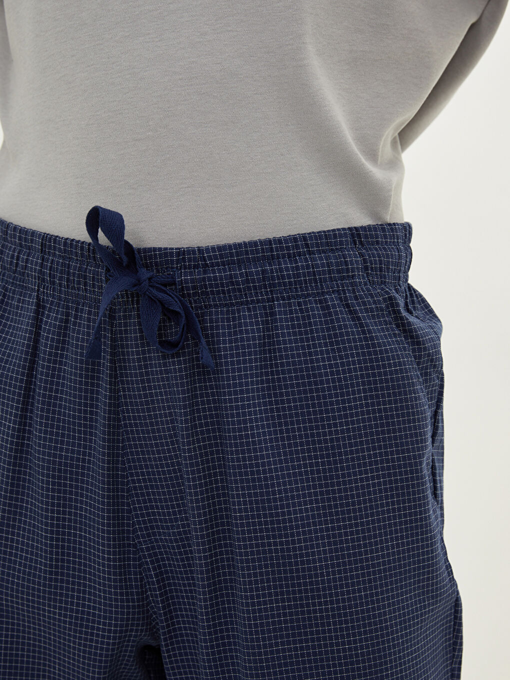 Lacivert Standart Kalıp Desenli Erkek Pijama Alt-2