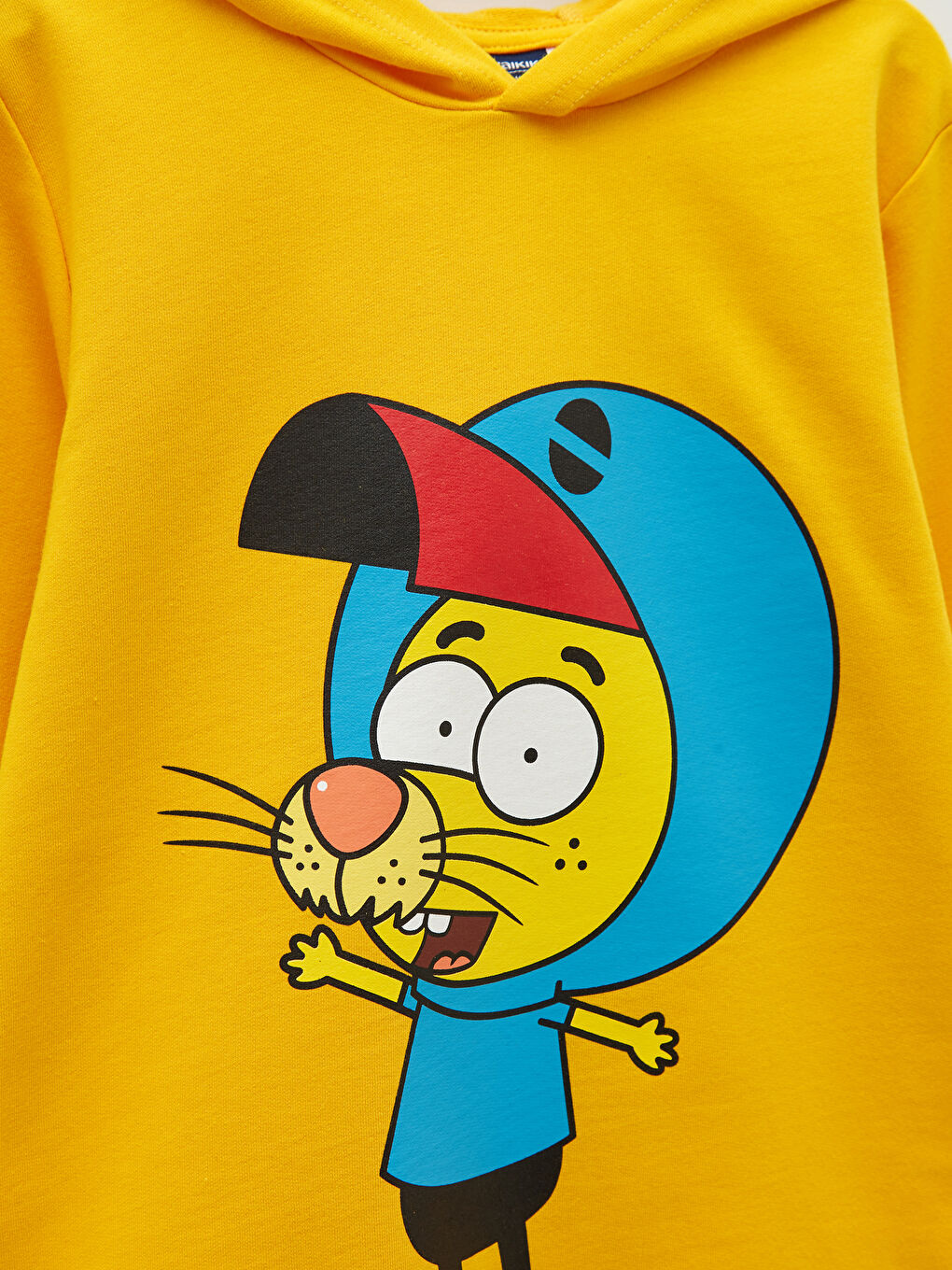 Turuncu Kapüşonlu Kral Şakir Baskılı Uzun Kollu Erkek Çocuk Sweatshirt-2