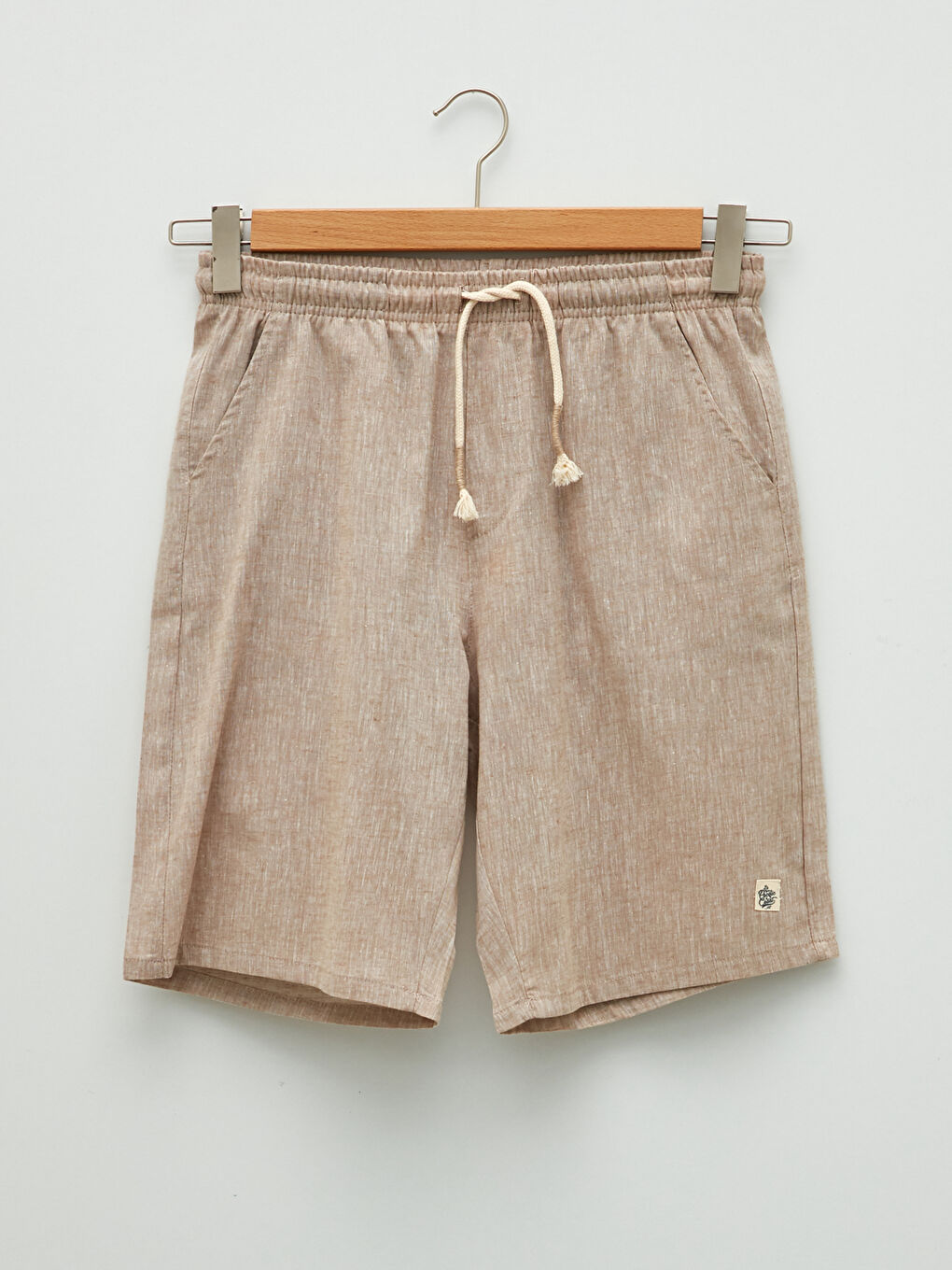 Bej Standart Kalıp Erkek Pijama Alt Şort-5