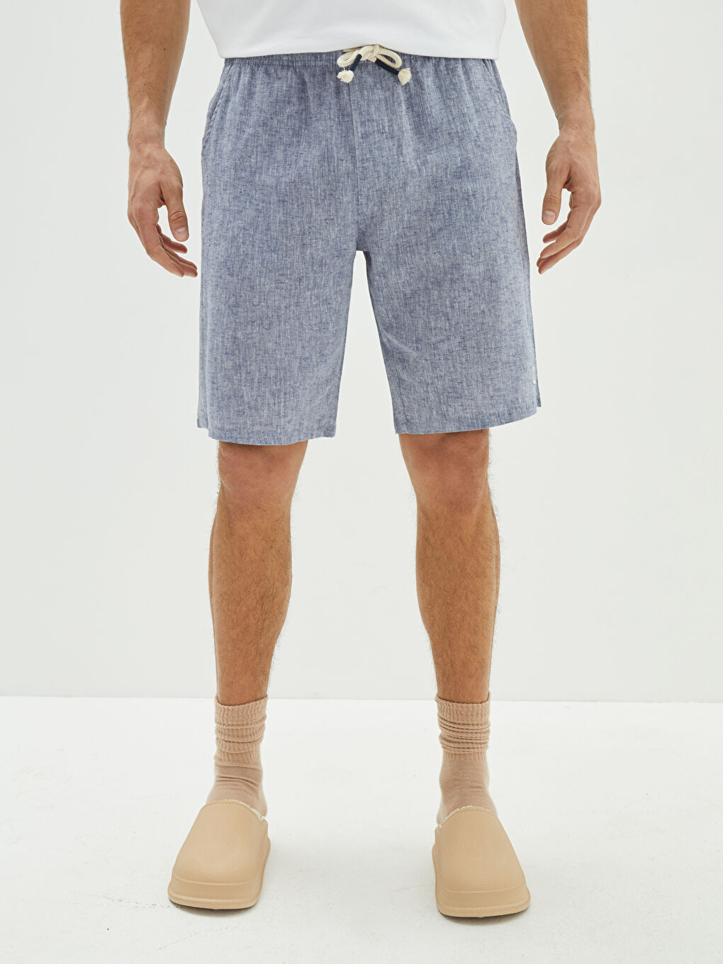 LC WAIKIKI Mavi Standart Kalıp Erkek Pijama Alt Şort - 3