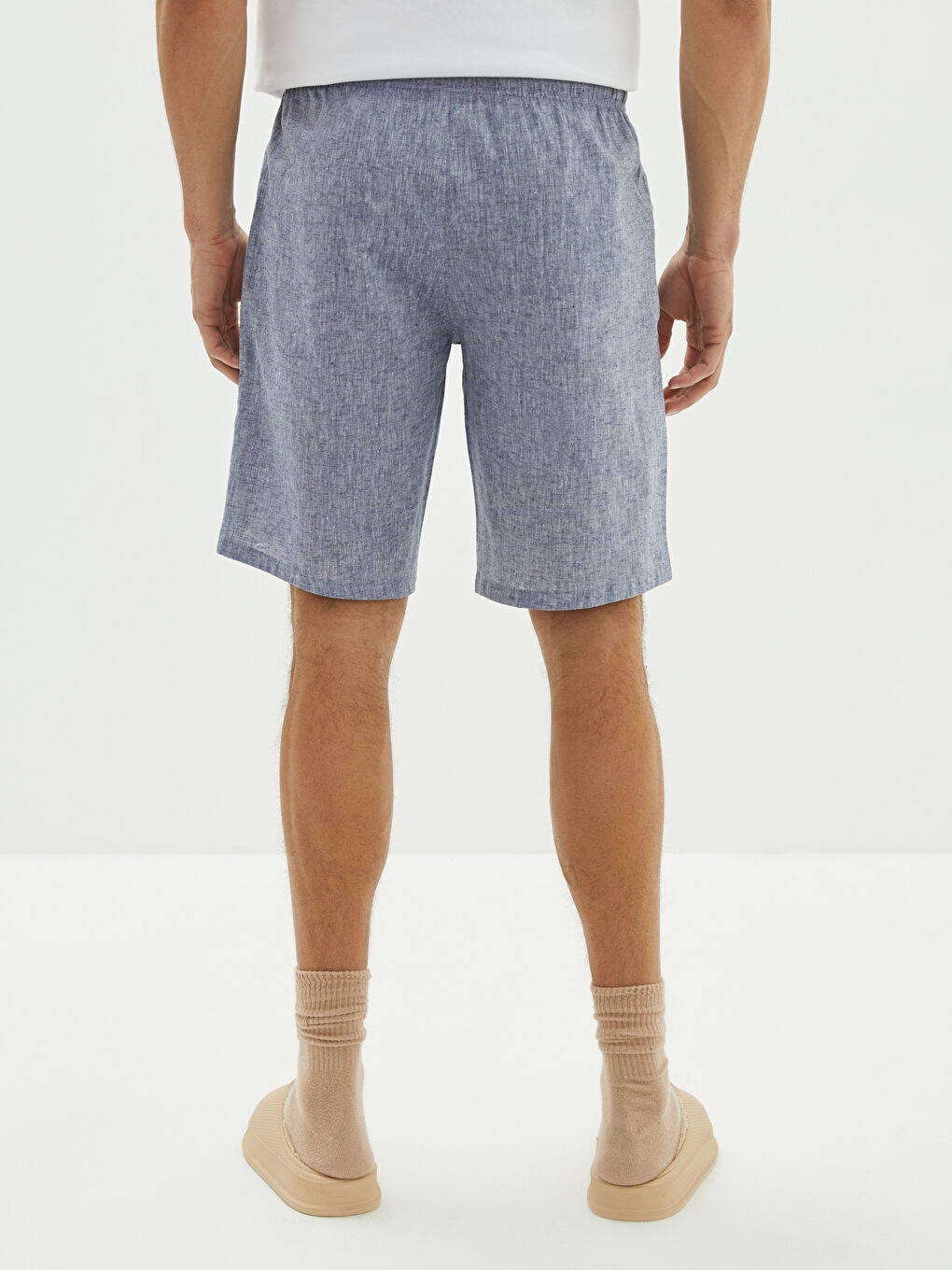 LC WAIKIKI Mavi Standart Kalıp Erkek Pijama Alt Şort - 4