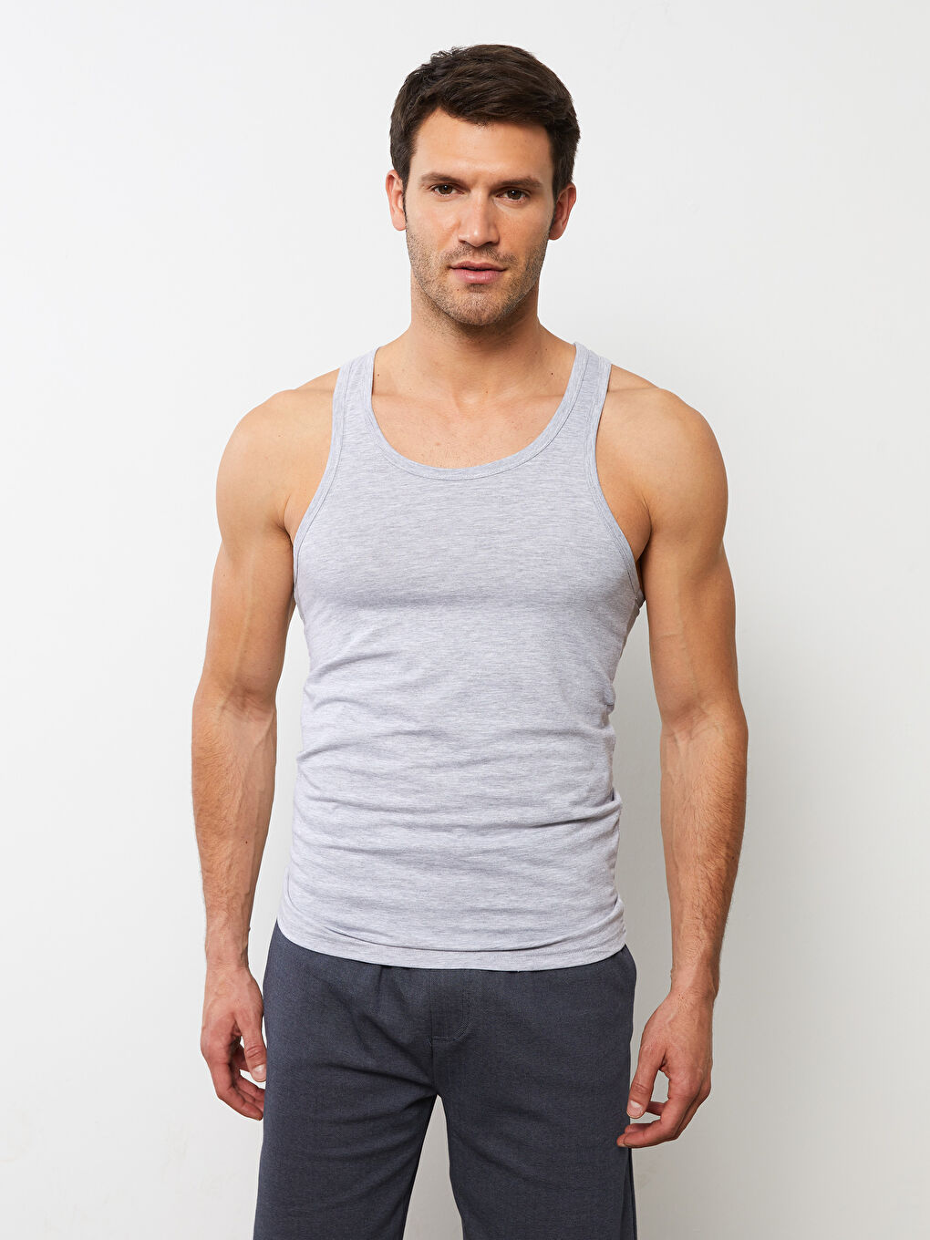 Gilet de Sport Basique en Coton et Col Rond pour Homme - Lot de 2-2