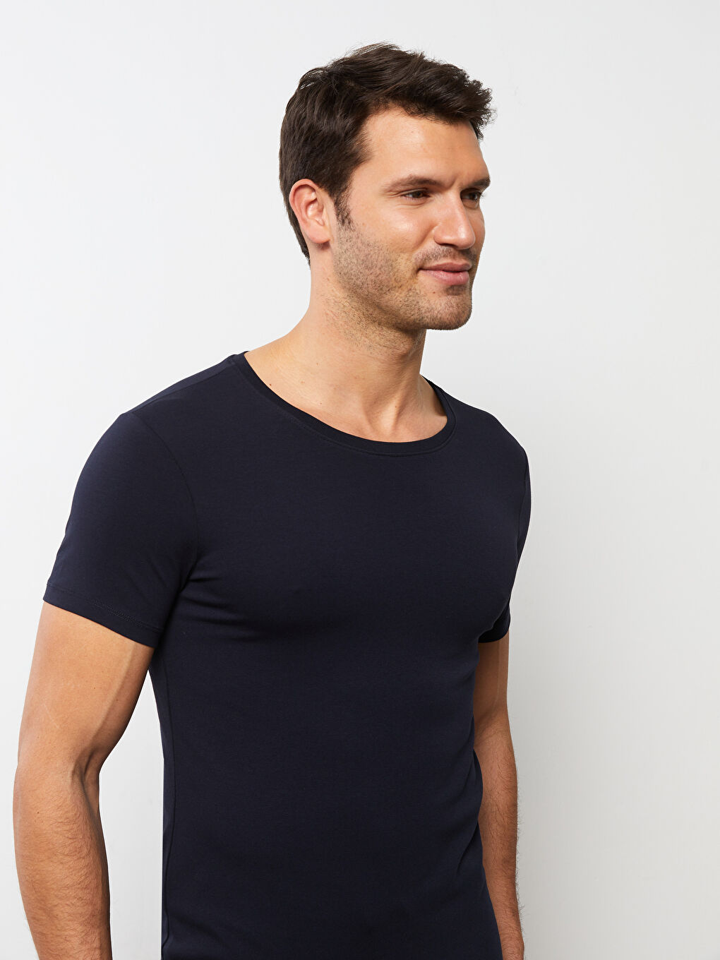 Crew Neck Short Sleeve Men's Vest