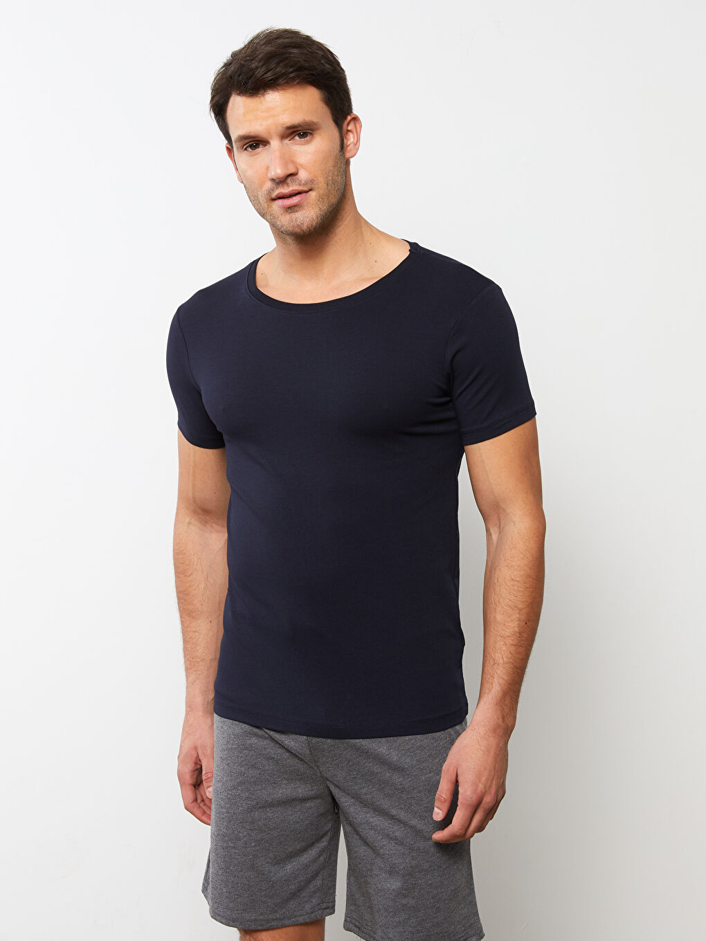 Crew Neck Short Sleeve Men's Vest-2