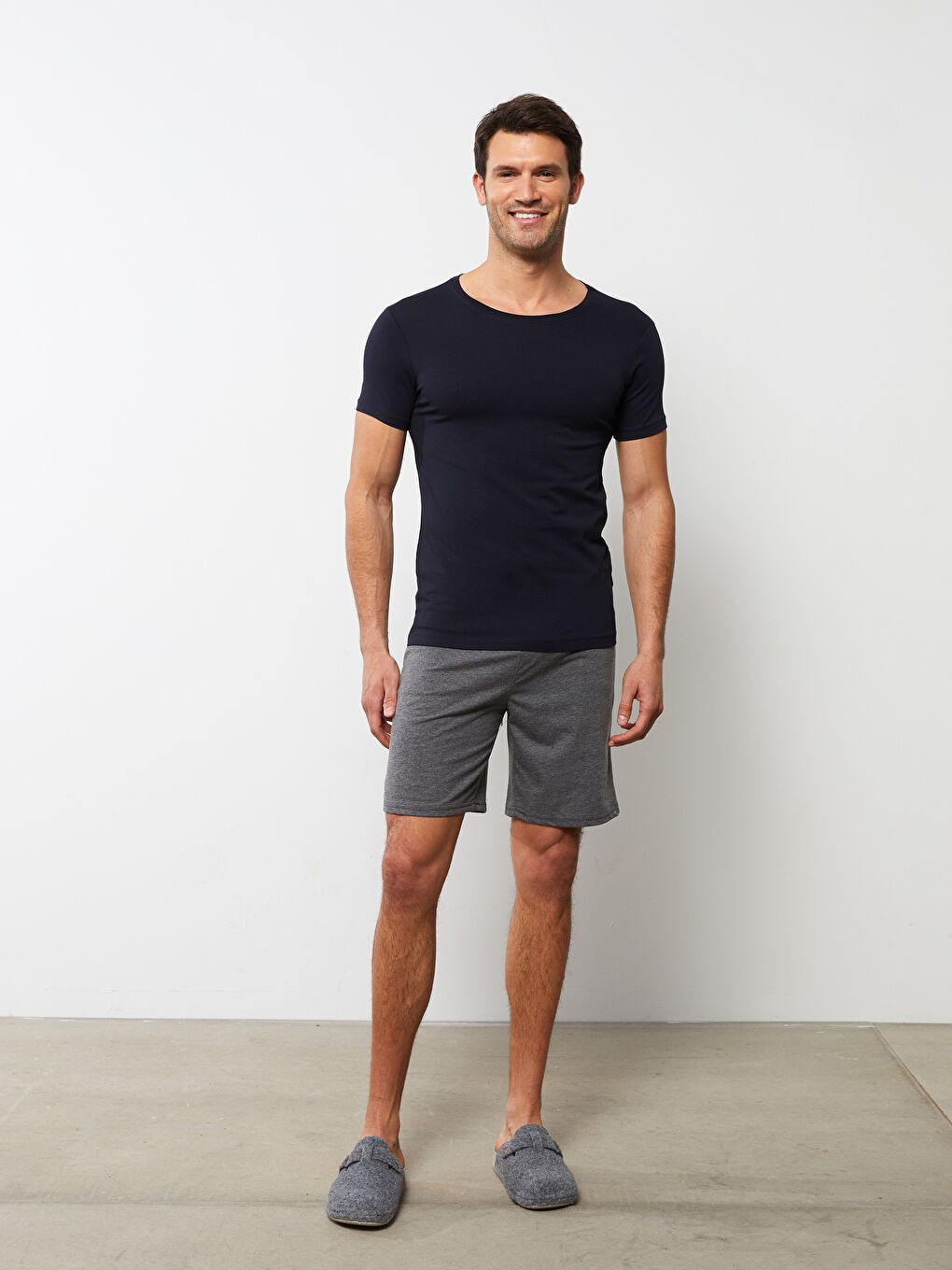 Crew Neck Short Sleeve Men's Vest-3