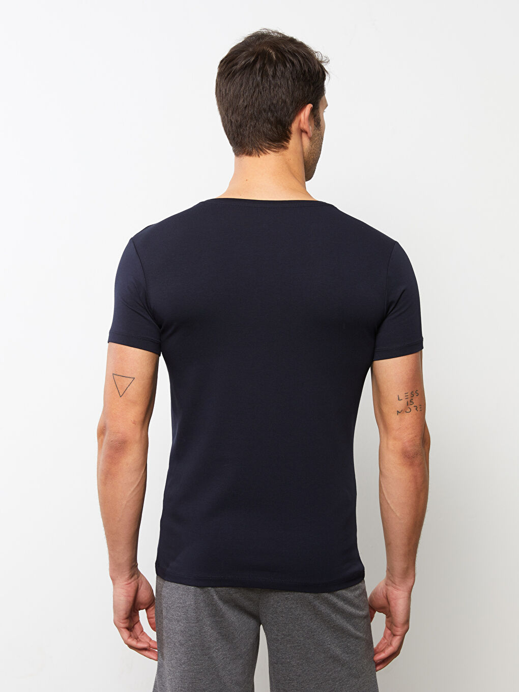 Crew Neck Short Sleeve Men's Vest-5