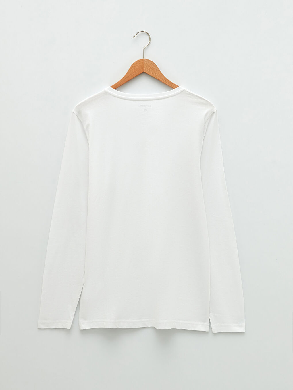 Beyaz V Yaka Uzun Kollu Pamuklu Erkek Atlet-6