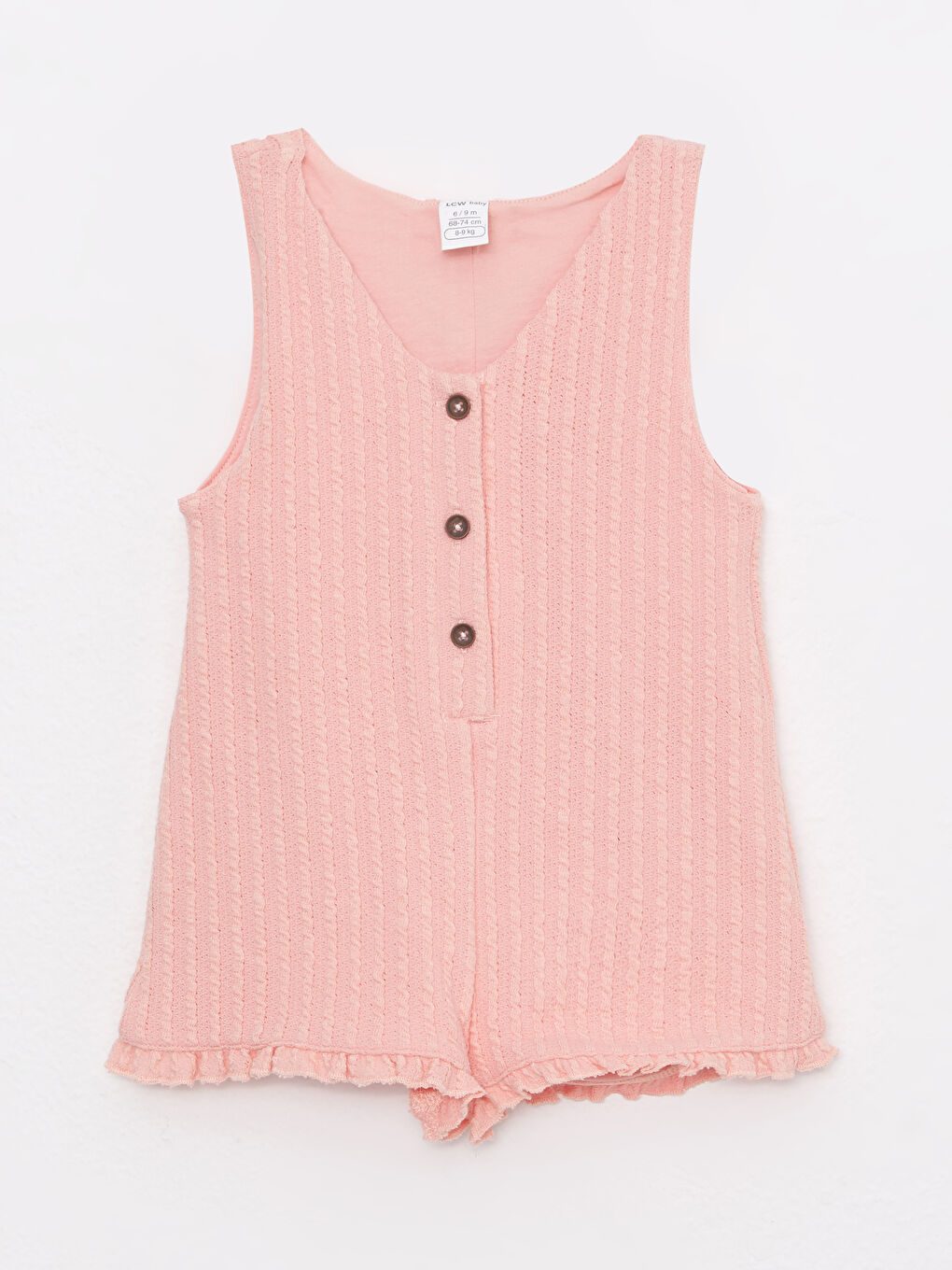 V-Ausschnitt Selbstgemustert Baby Mädchen Spielanzüge