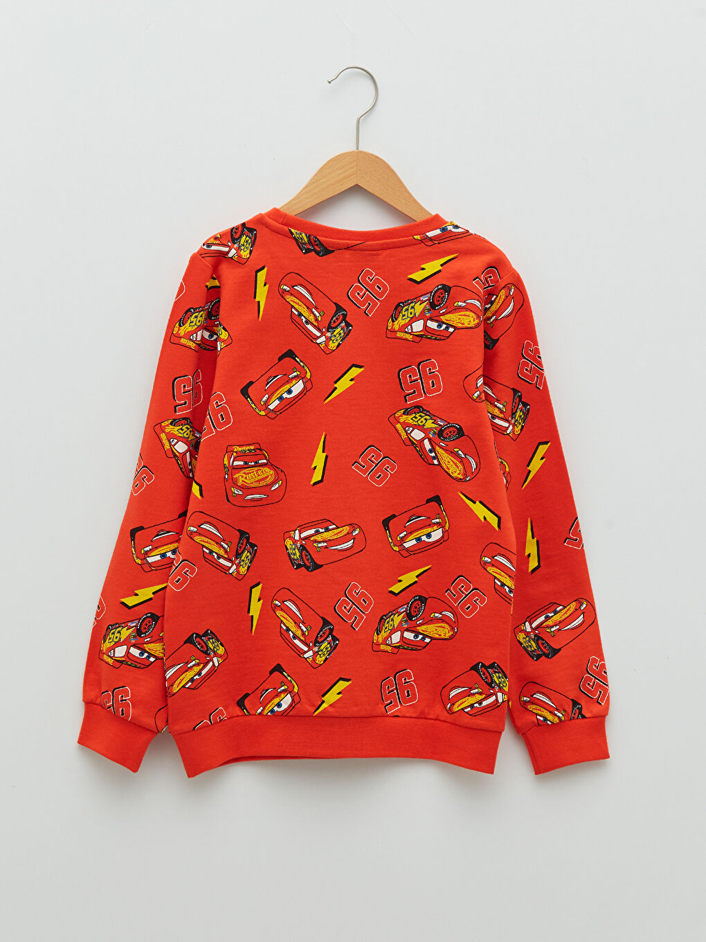 Свитшот с круглым вырезом, с принтом Тачки, с длинным рукавом для мальчиков-1