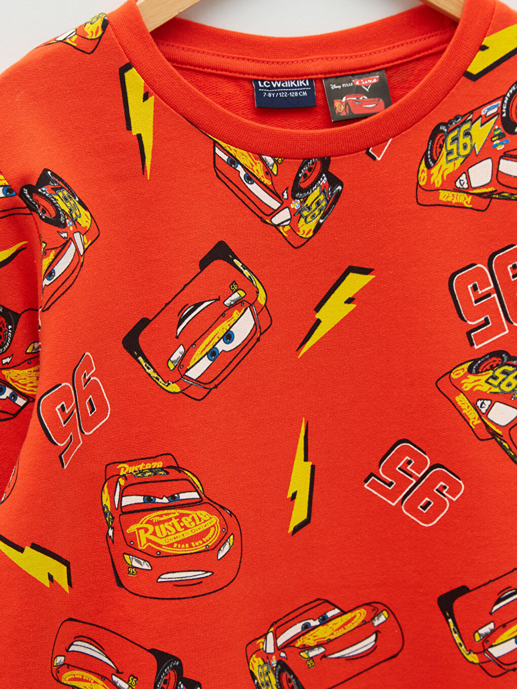 Свитшот с круглым вырезом, с принтом Тачки, с длинным рукавом для мальчиков-2