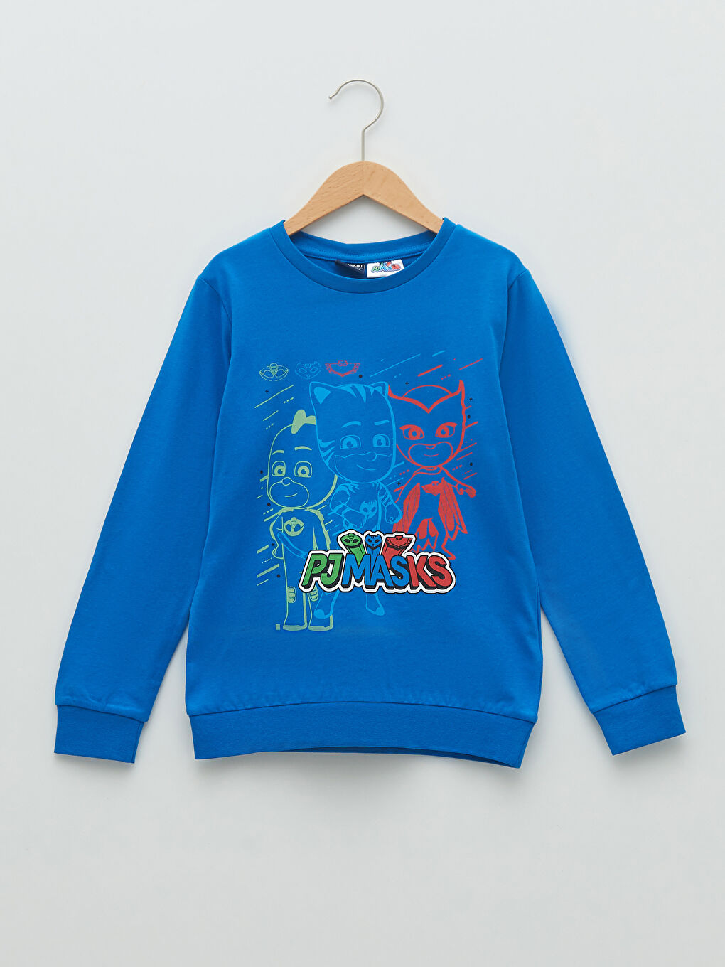 LCW Kids Crew Neck Pijamaskeliler Printed Long Sleeve Boy Sweatshirt -S22687Z4-HFU