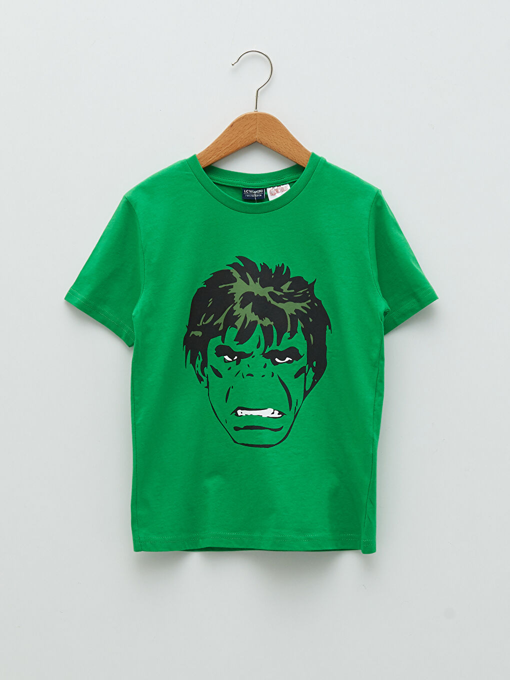 LC Waikiki Crew Neck Hulk Printed Short Sleeve Boys' T-Shirt -S22696Z4-GPN