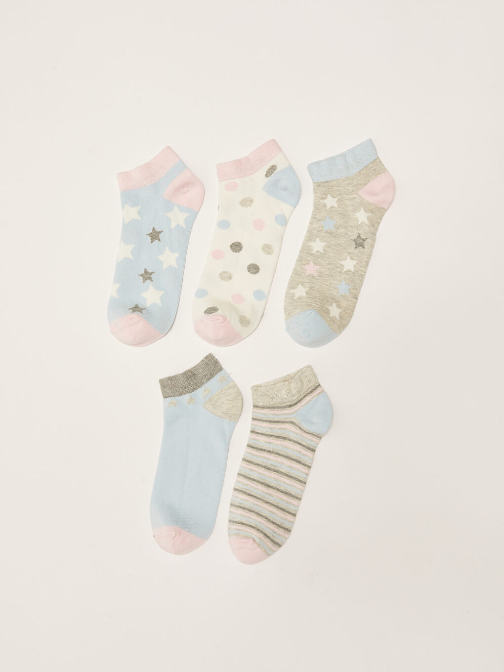 LCW DREAM Chaussettes d'entraînement à motifs pour Femmes Lot de 5 pièces -S22715Z8-FUX
