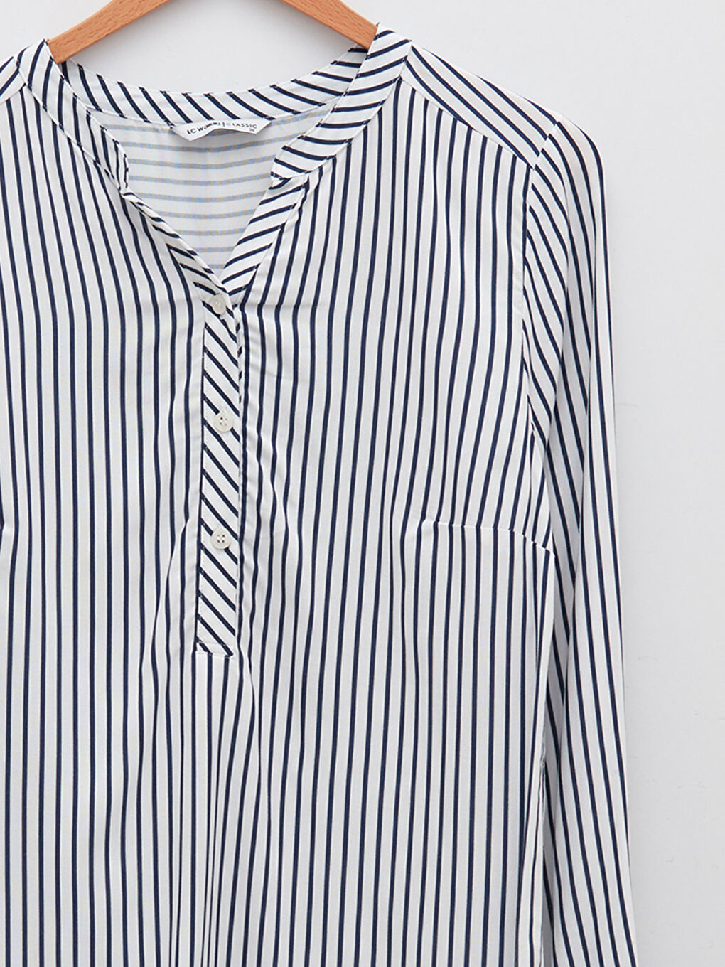 Bluza sa rolkom, prugasta, dugi rukav, viskoza, za žene-7