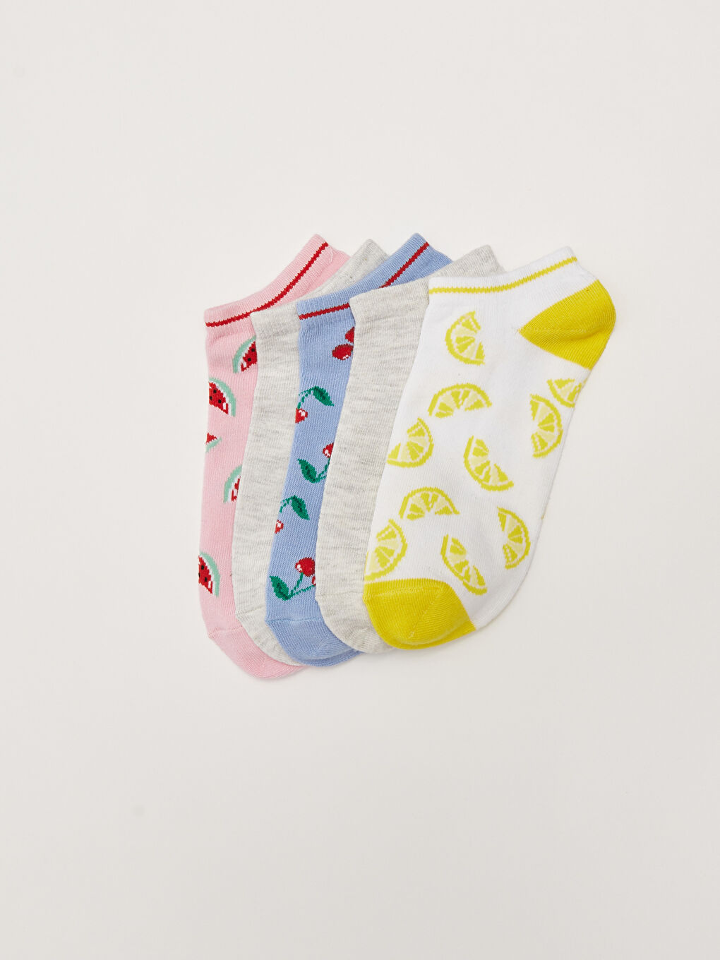 Комплект из 5 пар женских носков с принтом