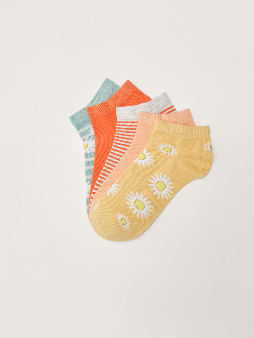Patterned Women's Trainer Socks 5 Pack