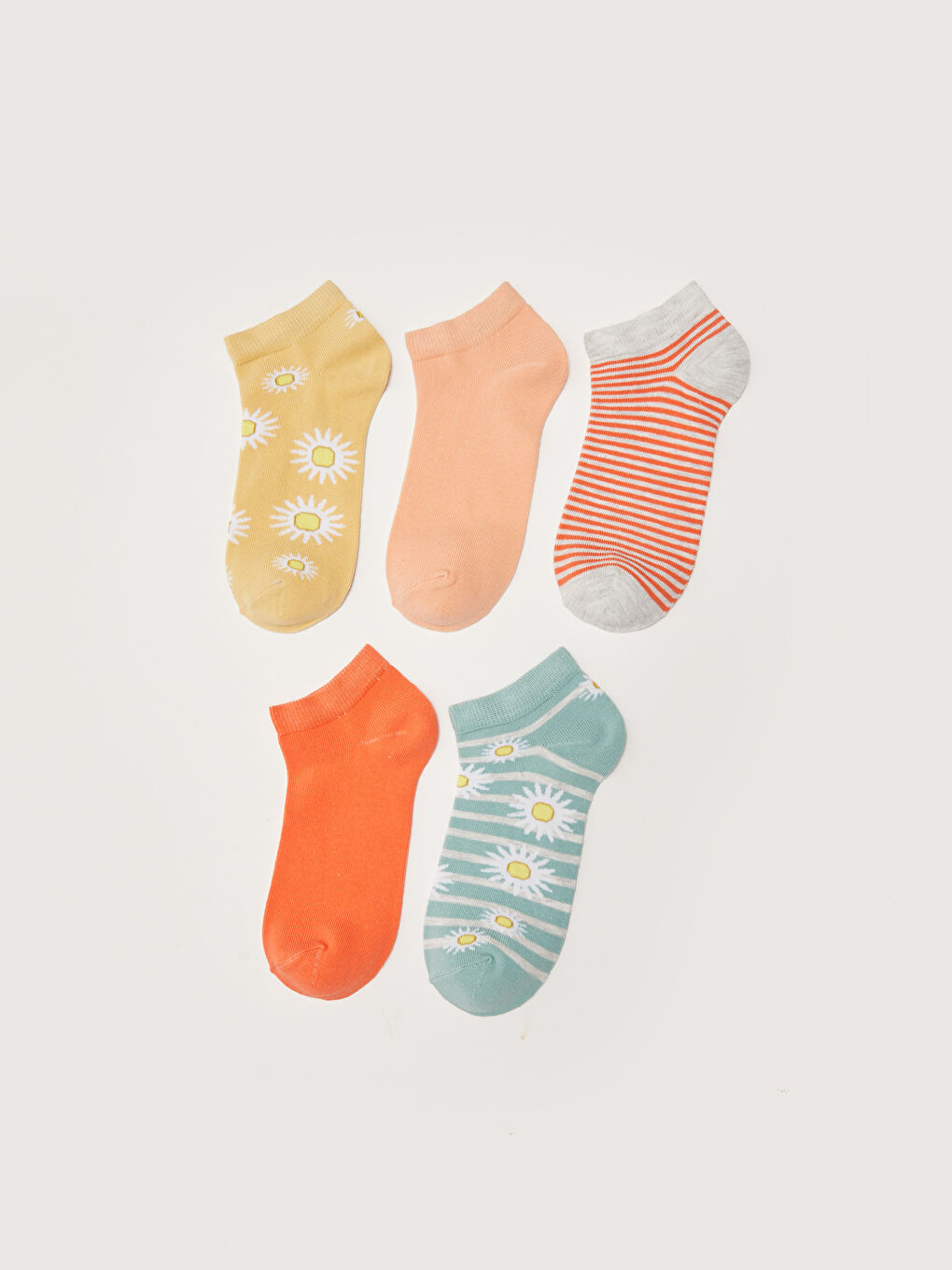 Patterned Women's Trainer Socks 5 Pack-1