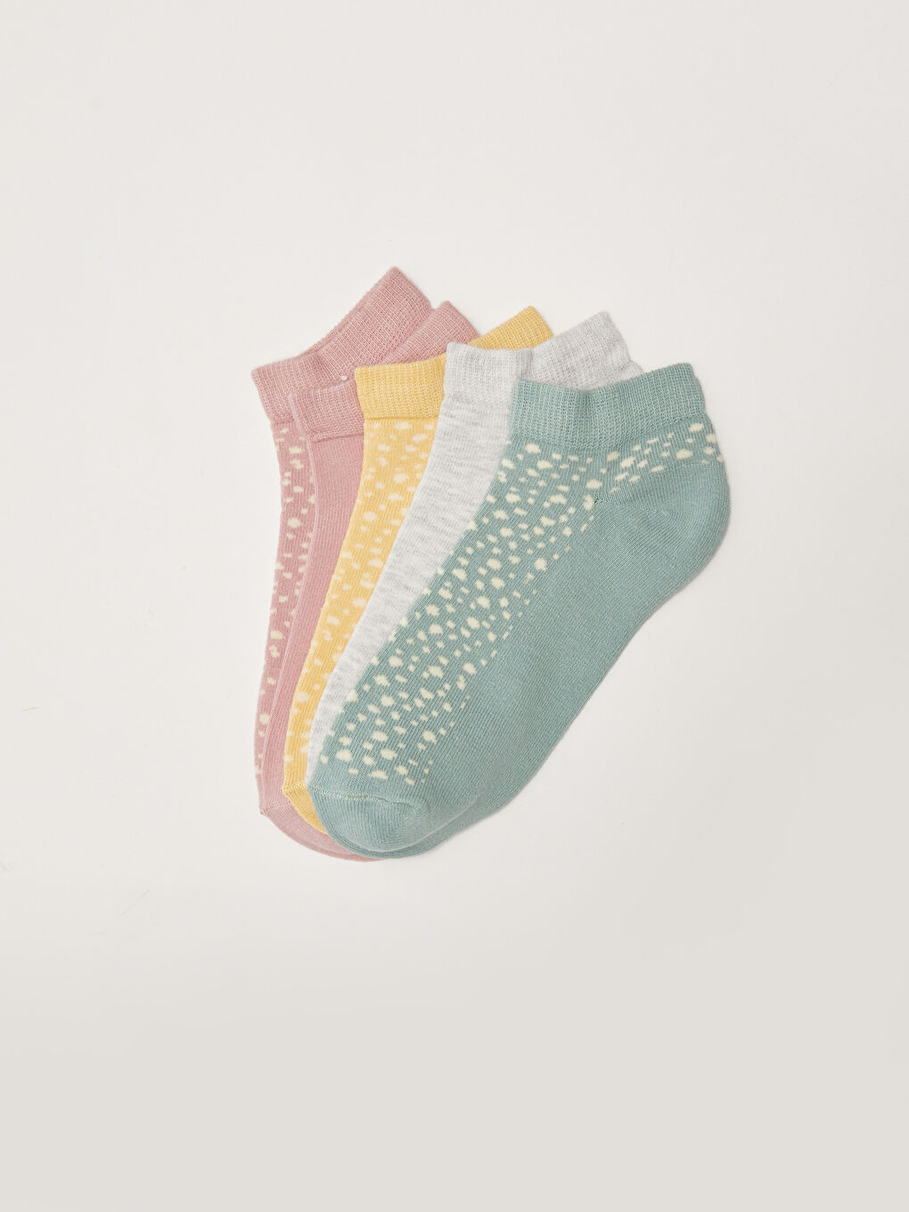 Женские узорчатые короткие носки - комплект из 5 штук