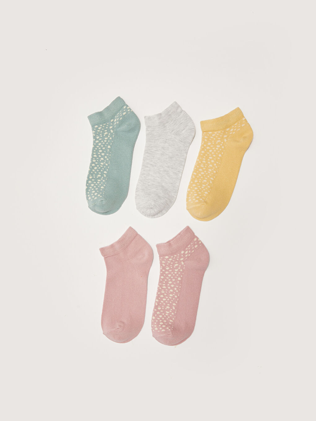 Женские узорчатые короткие носки - комплект из 5 штук-1